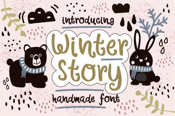 Winter Story: A Whimsical Handmade Font for Campaign Design